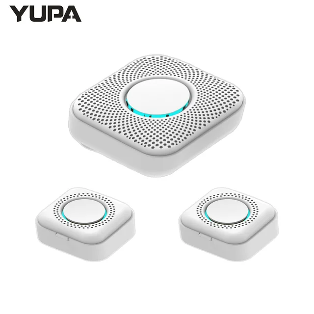 YUPA 433MHZ Wireless Smart Doorbell LED Light 36 Songs Welcome Home Security EU US Pulg Button Doorbell B
