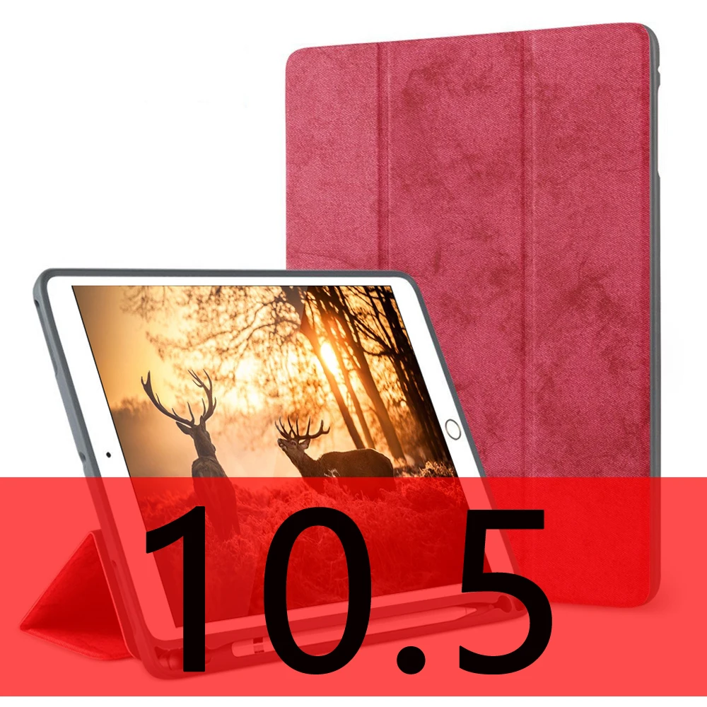 Red 10.5 Для iPad Pro 10,5 чехол с карандашом держатель для iPad Air 3 чехол Funda, GOOJODOQ для iPad 10,2 чехол Pro 10,5 чехол - Цвет: Red 10.5