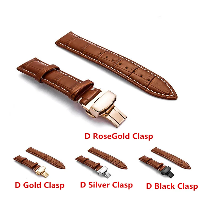 D Genuine Leather Watch Band Strap (5)