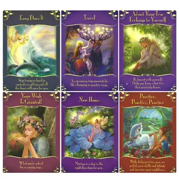 

44Pcs Magical Messages From The Fairies Tarot Cards Guidance Divination Fate Oracle Deck Board Game Card For Women Party Games