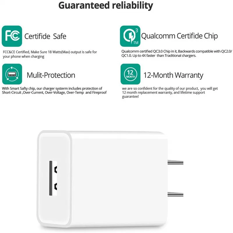 Быстрая зарядка 3,0 USB быстрая зарядка зарядное устройство для Xiaomi samsung IPhone huawei и т. Д. Зарядное устройство для мобильного телефона для ЕС США AU Plug