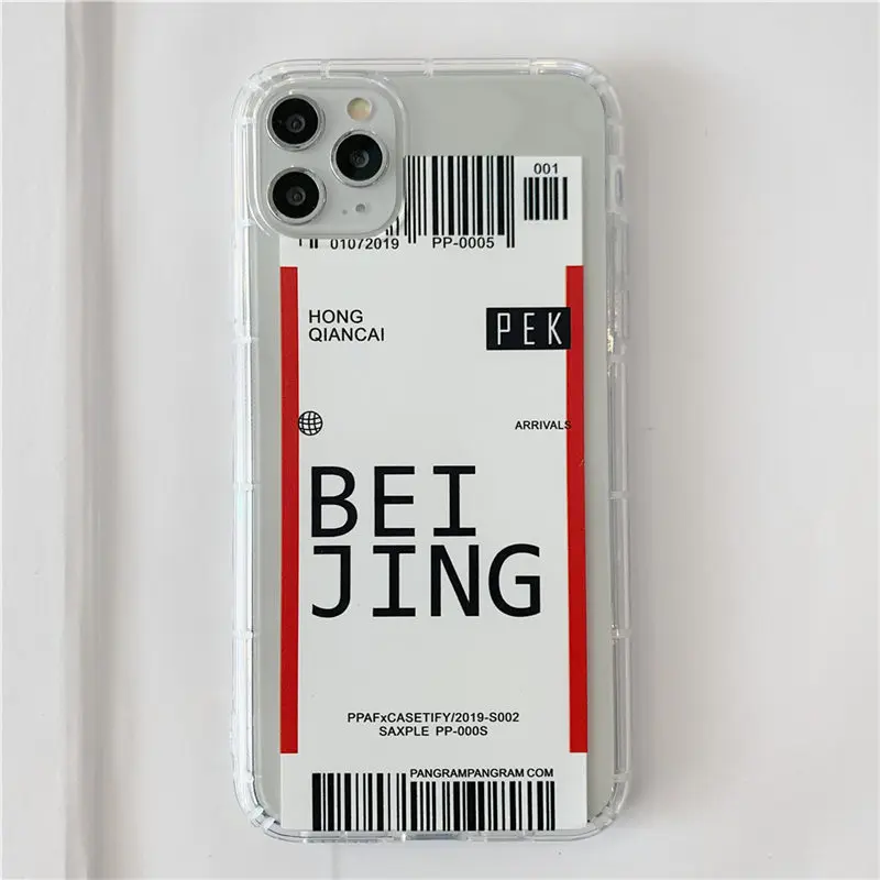 8772 Lovebay Горячая INS этикетка штрих-код город чехол для телефона для iPhone 11 Pro XR X XS Max 7 8 Plus письмо Нью-Йорк прозрачный мягкий ТПУ задняя крышка - Цвет: 8772