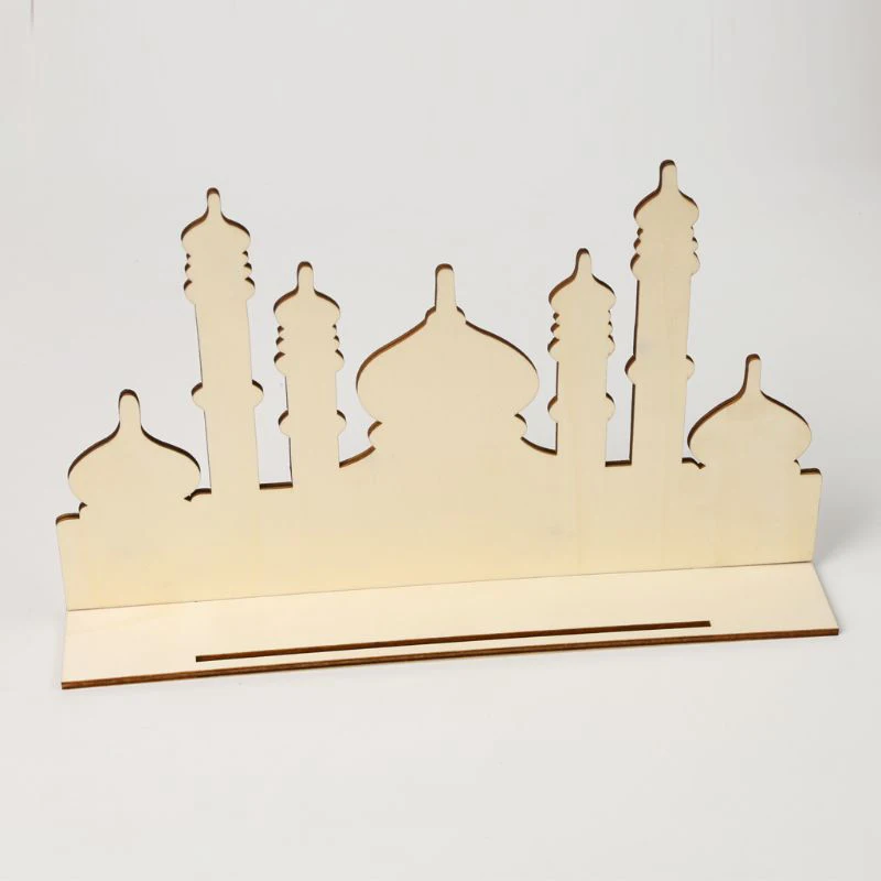 

Wooden DIY Castle For Muslim Islam Other Festivals Home Party Decoration