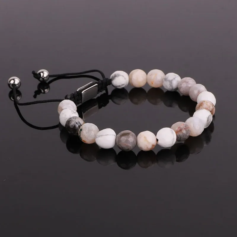 New fashion natural stone beads macrame bracelet for women gift jewelry - Image 2