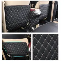 3Pcs/Set PU Leather Car Seat Back Anti Kick Mat Cover Anti-Child-Kick Pad Protector For  Toyota Highlander 2015-2018