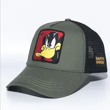 Новинка, летняя кепка водителя грузовика, сетчатая бейсболка, хип-хоп шапки для мужчин, бейсболки с вышивкой, Даффи, утка, зеленая