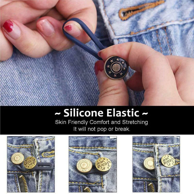 

Hot Sale 10pcs Jeans Retractable Button Adjustable Detachable Extended Button for Clothing Jeans