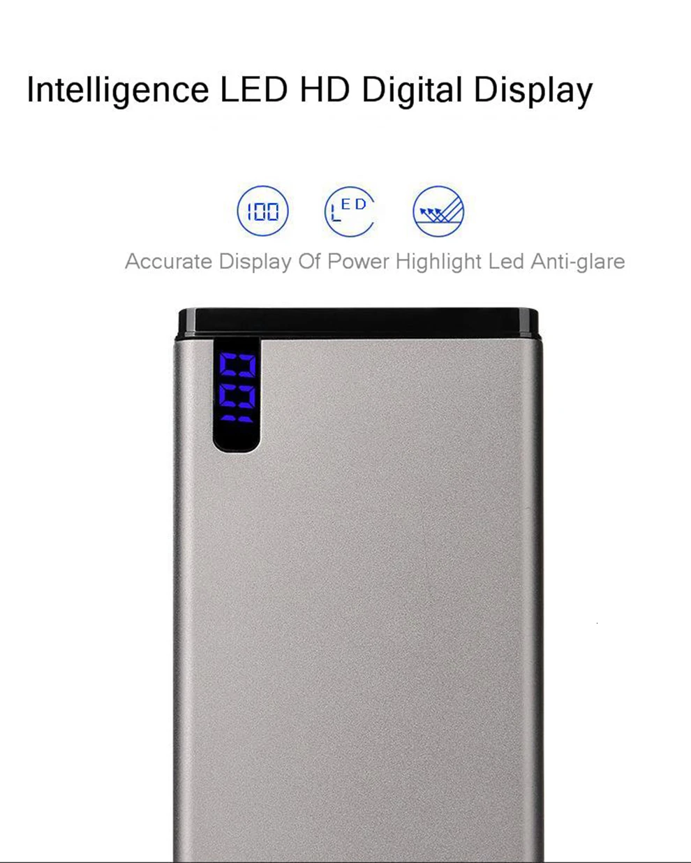 Vogek тонкий 10000 мА/ч, Мощность банк USB Портативный зарядки Мощность Дополнительный внешний аккумулятор с светодиодный Дисплей внешний Батарея для Xiaomi