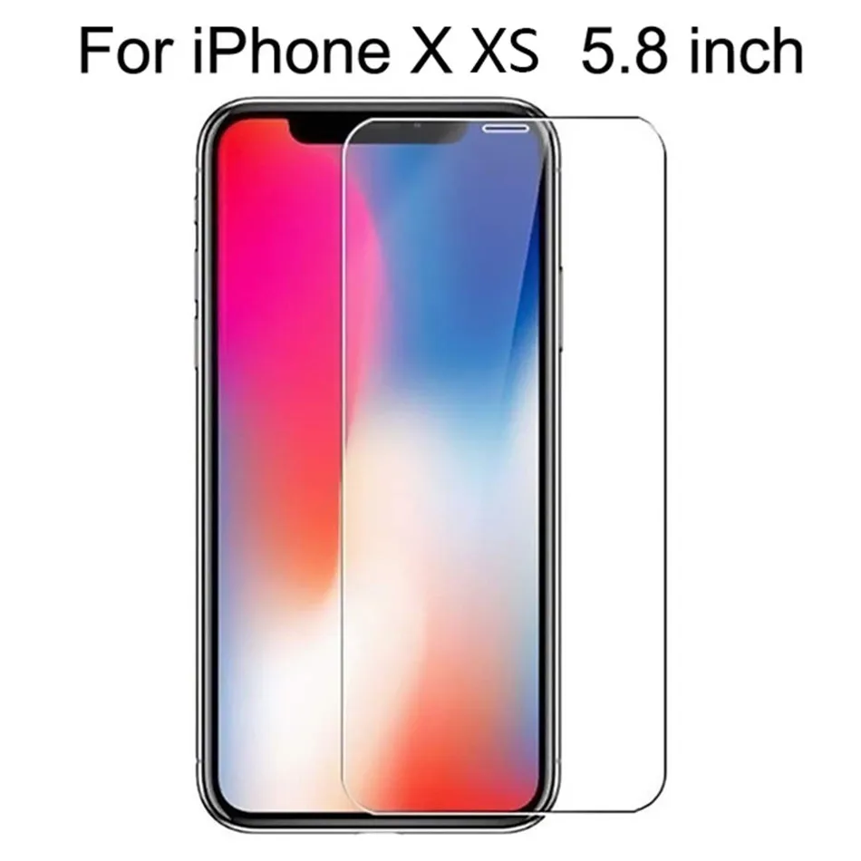 1, 3, 5, 10 шт. 9H HD Закаленное стекло-экран протектор для iPhone X XS 11 Pro Max XR 7 8 защитный для iPhone 7 8 6s 6 Plus 5 5S SE - Цвет: FOR X XS