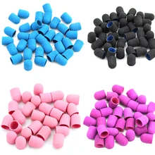 50 шт. 13*19 мм шлифовальный блок колпачки электрический пластиковый педикюрный инструмент для ухода за ногами дизайн ногтей песочное средство для удаления кутикул инструменты аксессуары