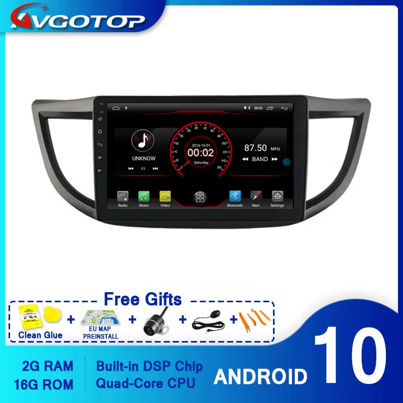 AVGOTOP автомобильный DVD плеер GPS Android 9 1 для HONDA CRV HIGH 2015 навигация Мультимедиа