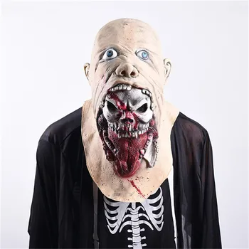 

Halloween Latex Bloody Mask Horrifying Mascaras De Latex Realista Look Fierce Disgusting Head Gear Costum Party Ornament