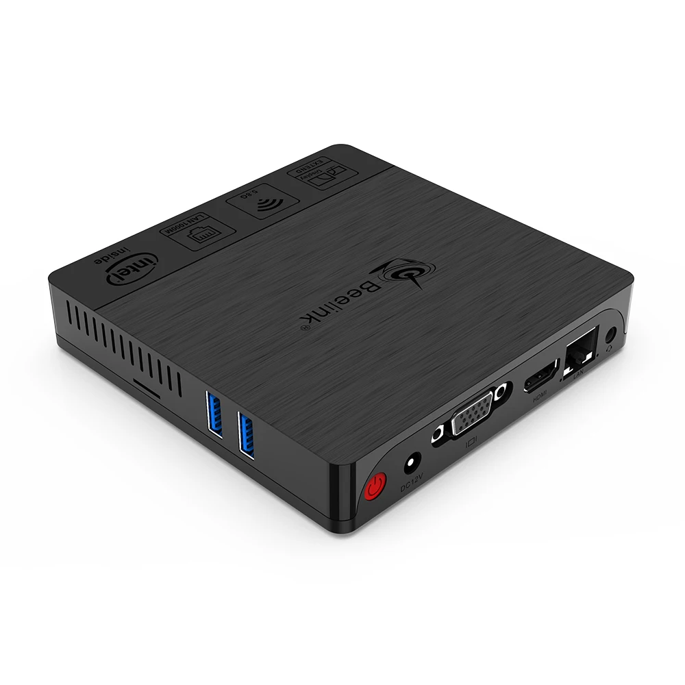 Beelink BT4 мини ПК Windows 10 Intel 4 ядра Гб ОЗУ 64 HDD настольные компьютеры nuc win10 HTPC HDMI VGA выход
