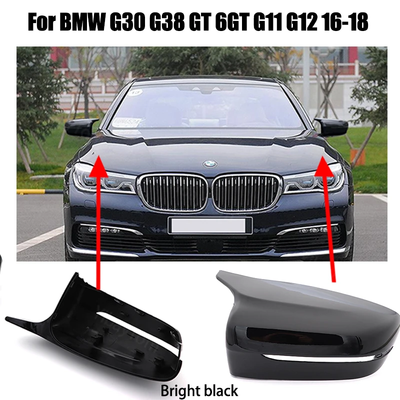 

High Quality Horn Shape Rearview Mirror Cover Caps Side Mirror Covers 2pcs M Style for BMW G30 G38 GT G11 G12 2016-2018