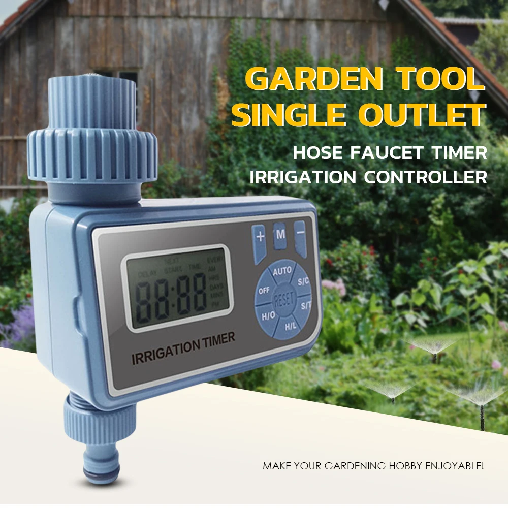 Outdoor Water Faucet Hose Timer Single Outlet Automatic On Off Garden Water Timer with Waterproof Function for Yards,Greenhouses,Flowerbeds Sundlight Water Timer 