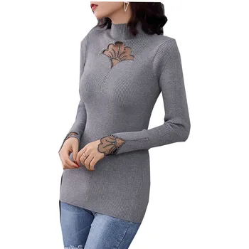

1 ranked no. 3) 2020 the autumn new half a turtleneck sweater of cultivate morality F3220 bud silk embroidered costume