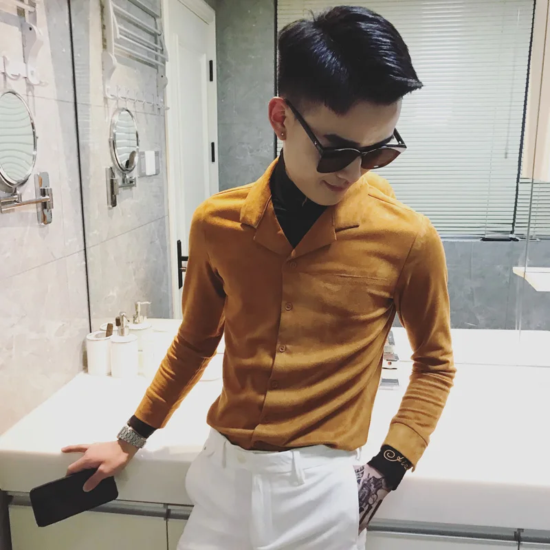 Осенние мужские рубашки с защитой цвета хаки Camisa Social Club белые мужские рубашки Slim Fit 2 шт рубашки Hemden Herren Langarm бизнес