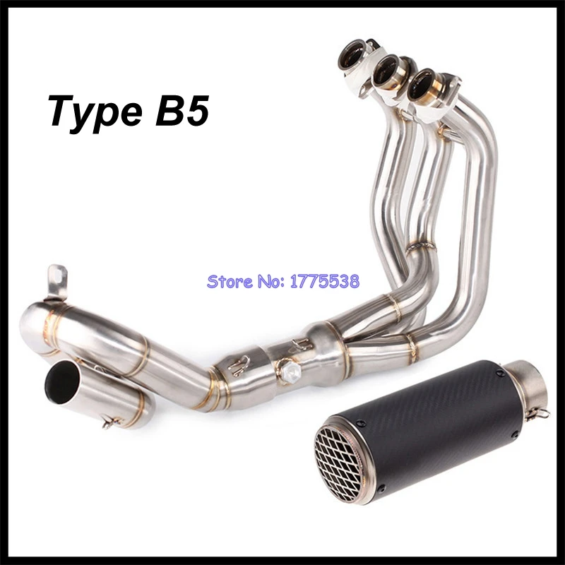 Motorcycle Exhaust Full System Collector Header Muffler for Yamaha MT-09 FZ-09 2014-2020 XSR900 2016-2021 Exhaust Front Pipe - Image 5