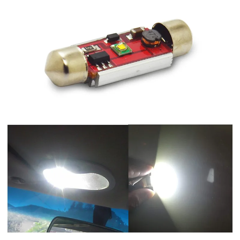 2x carro festão c5w chip bulbo 7 w 12 v carro condiziu a lappada de luz interior