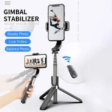 Ręczny stabilizator Gimbal telefon komórkowy Selfie uchwyt na kij regulowany stojak Selfie na iPhone Android L08 tanie tanio NoEnName_Null CN (pochodzenie) bluetooth Pojedynczy uchwyt