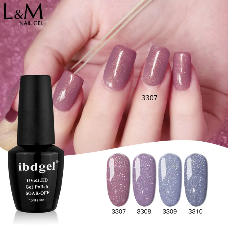 ibdgel brand 3 pcs/lot Iridescence Sandy gel Series Gel nail polish uv colorful Glitter Super Shine Sandy rainbow led gel nail