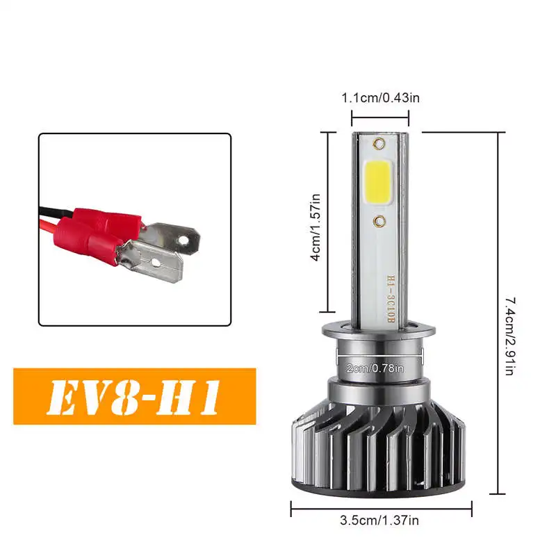 Car Headlight Bulb,6000K White 15000 LM LED Headlight Bulb,Dob Chips Fog Light Assemblies Emc Anti-Jamming Hid Bulbs Lamp Wate