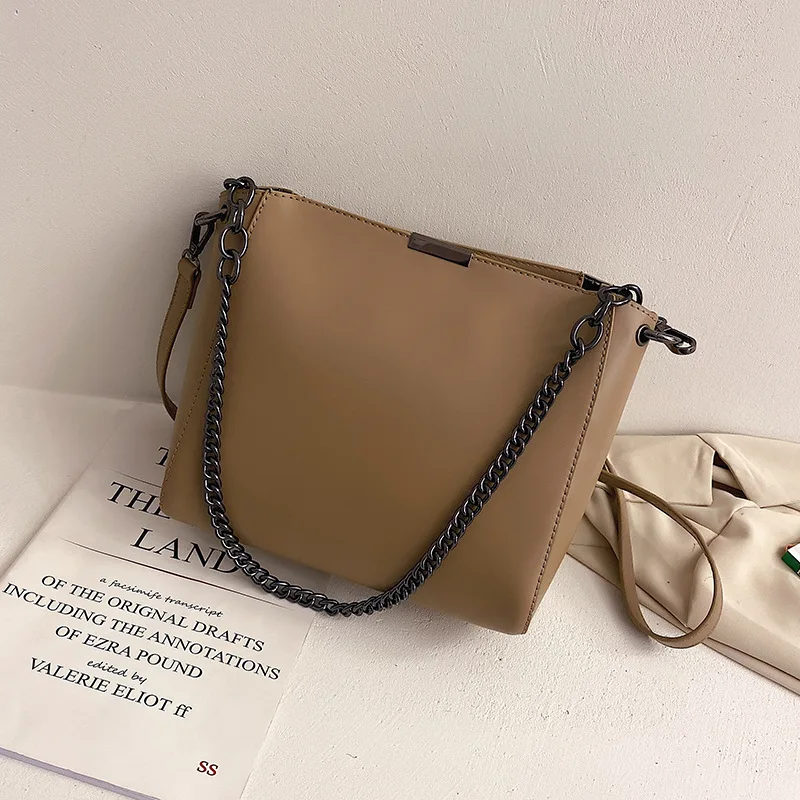 

Versatile Textured Autumn & Winter Shoulder Bag 2020 New Style Bucket Bag Small Bag Women's Chain Fashion Network Red Shoulder B