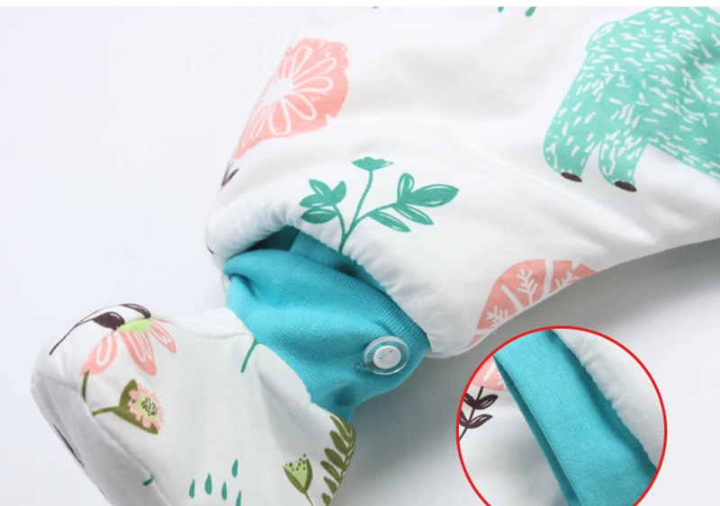 baby rompers Long sleeve sleep sack Onesies newborn baby Sleeping BagNewborn Infant winter Split leg warm