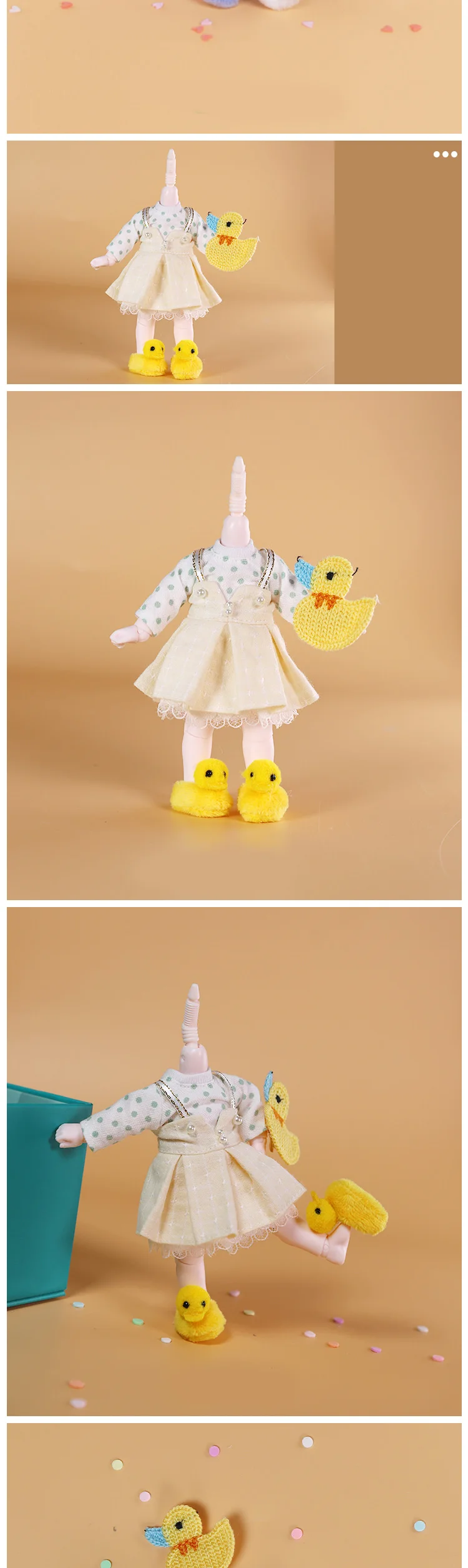 Outfit for 1/8 BJD Pocket doll and Middie Blyth clothes including shoes suit for 16cm doll
