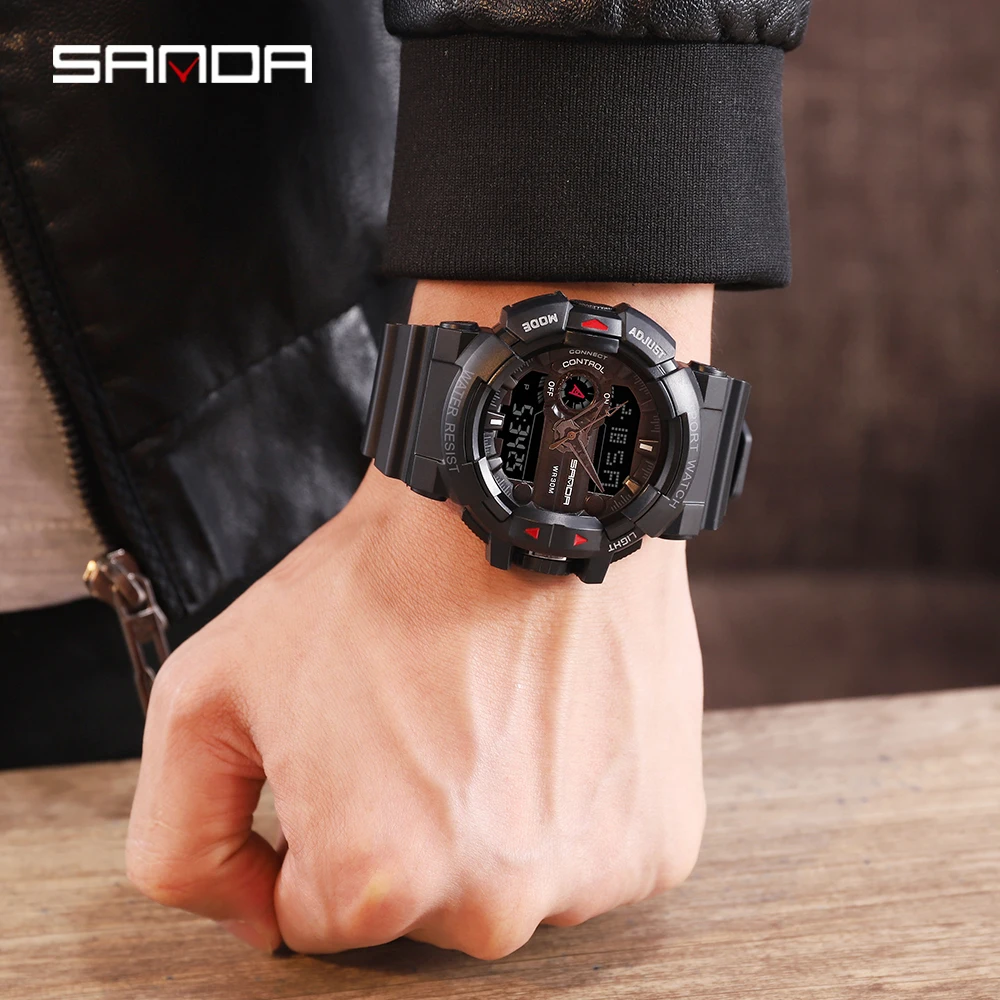 SANDA 599 военные мужские часы Лидирующий бренд Роскошные водонепроницаемые