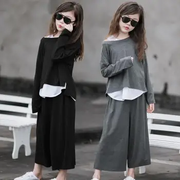 

2020 3pcs Autumn Children Clothing Sets Baby Girls Suit Girls Clothing Sets New Toddler Girls Clothes Vest + Tops + Pants 10 12