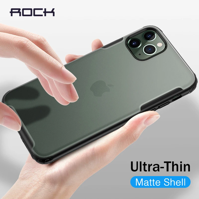 Противоударный чехол Rock для iPhone 11 Pro Max, чехол для iPhone XR XS X 7 8 Plus, прозрачный Ультратонкий матовый чехол