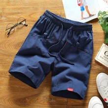 Sinicism летние мужские шорты кэжуал льняные хлопковые однотонные свободные мужские мягкие удобные льняные шорты на шнурке Большие размеры S-5XL