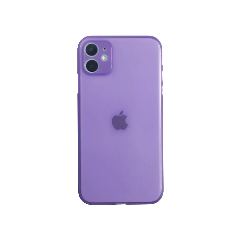 Ультратонкий ПП матовый чехол для iPhone 11 Pro Max X XR XS защитный чехол для iPhone 7 8 6 6s Plus 5 5S SE тонкий противоударный чехол - Цвет: purple