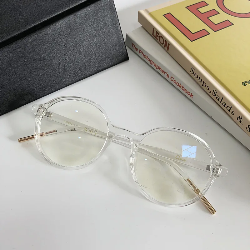 Matte Black Round Transparent Glasses Eyeglass Frame for Men Women Phone Computer Blue Light Blocking Glasses Retro Spectacles