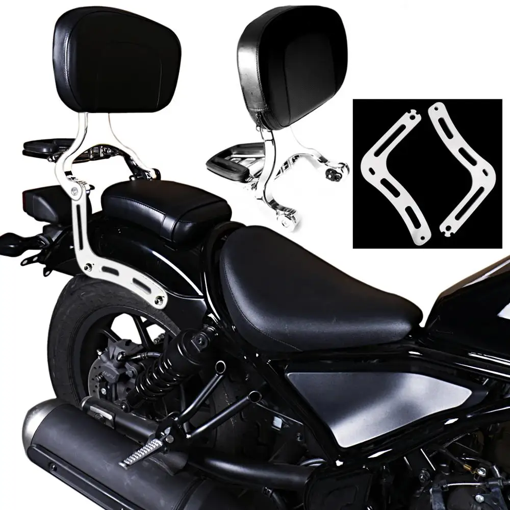 US $200.98 Chrome Fixed Mount Chrome Driver Passenger Backrest For Honda 20172020 Rebel CMX 300 500 Models