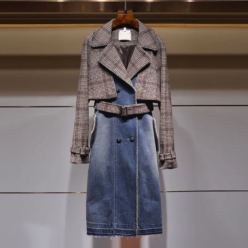 

New Spring Autumn Fashion Trench Coat Women's Casual With Belt Loose Windbreaker Female Elegant Outerwear Plus Size 5XL