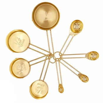 

8Pc/Set Stainless Steel Scoop For Baking Sugar Coffee Titanium Measuring Tools Sets Teaspoons Measuring Cup Spoon Accessories