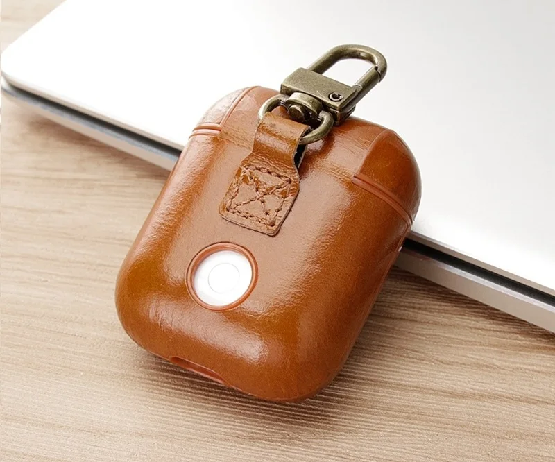 brown Earphone Case For AirPods 1 Bluetooth Wireless Protective Skin slim Cover