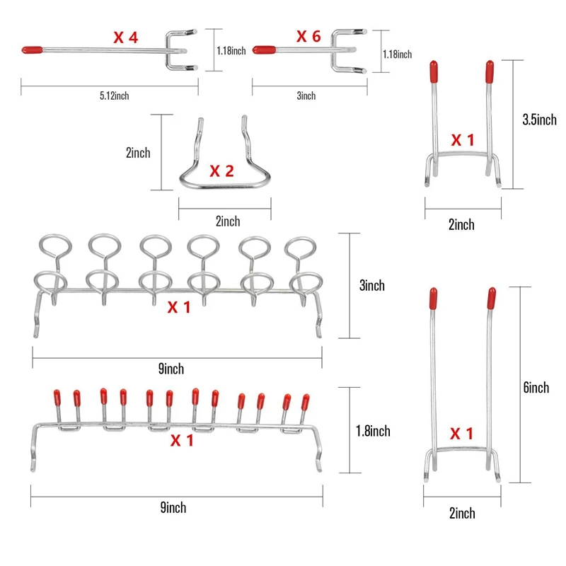  Pegboard Hooks with Basket Assortment Home Storage Hooks System Peg Board Tool Hanger Set Garage Ki - 4000397824664