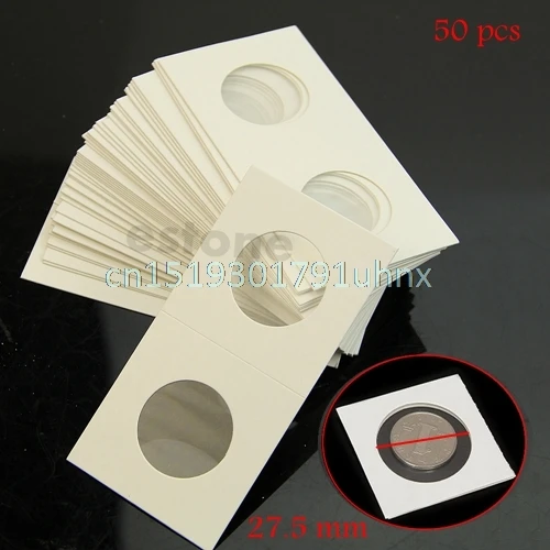 50pcs 40mm Lighthouse Stamp Coin Holders Cover Case Storage New - Цвет: 275
