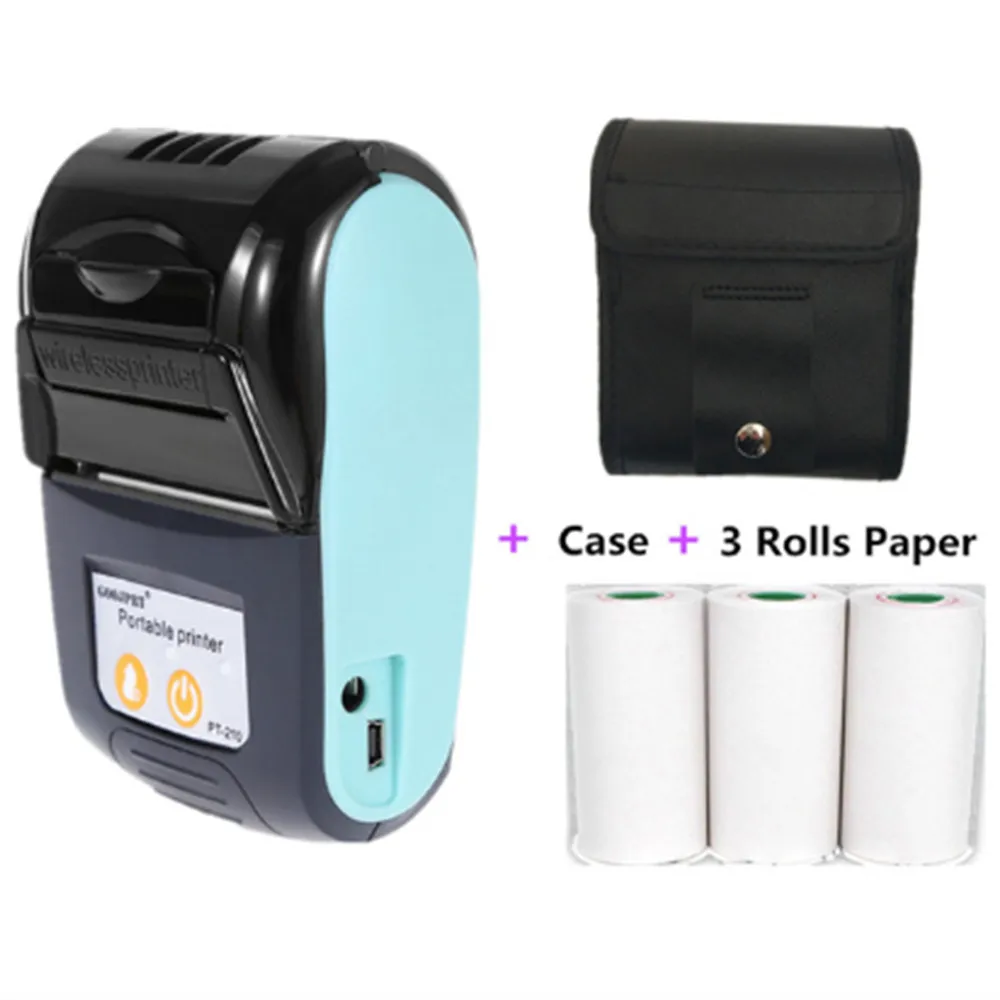 GOOJPRT PT210 58mm Thermal Receipt Printer USB & Bluetooth Interface Wireless Connect With Phone Free Application Mini Printer canon small photo printer Printers