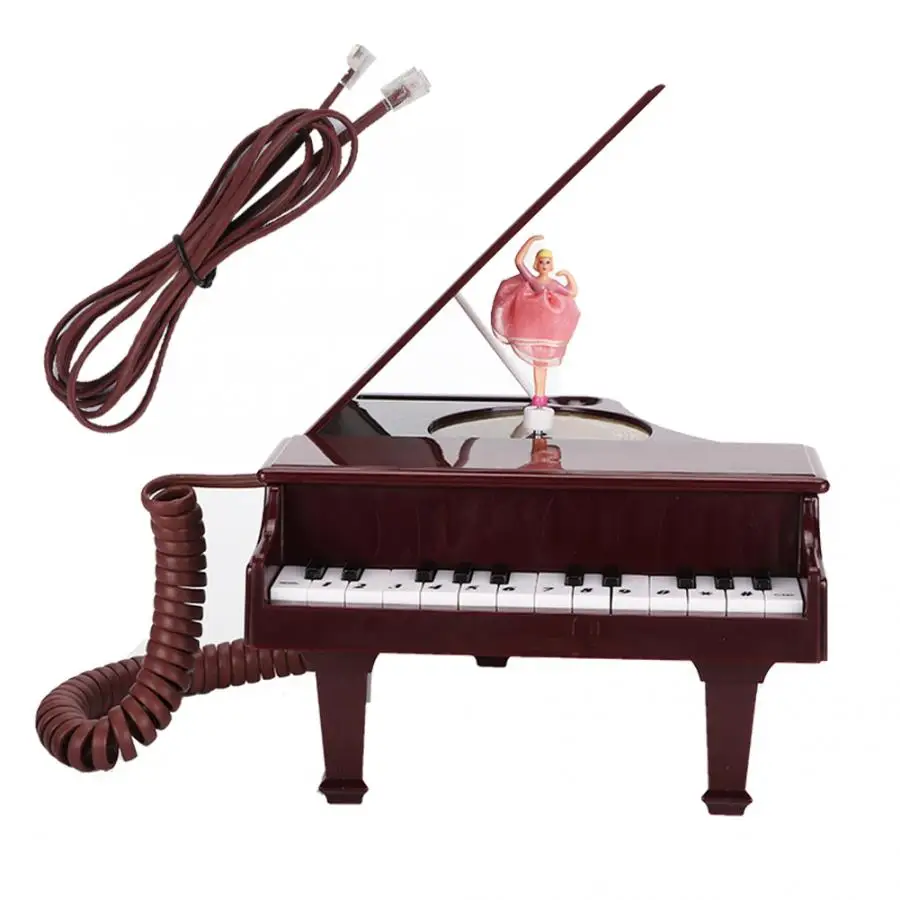 WX-1186# Многофункциональный al коричневый форма пианино телефонный стол телефон украшение дома с функцией хранения номера телефона
