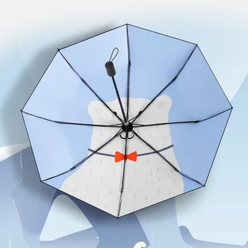 

Cute Animals Umbrella With Cover Folding Clear Umbrellas Rain Women Sun UV Protection Umbrella Parasol 8K Windproof Paraguas