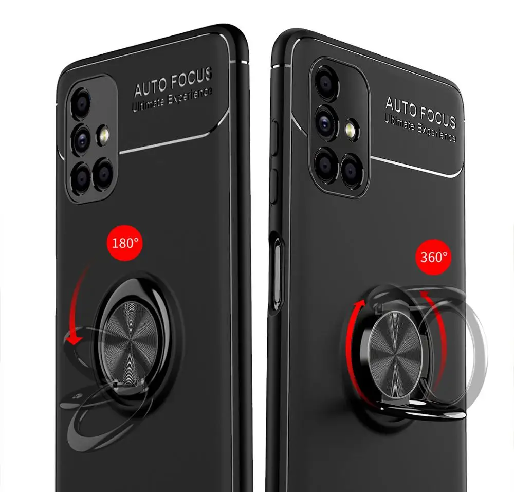 US $304.95 100pcsLot Ring Magnetic Luxury Phone Case For Samsung S8 9 Plus 10E 20 Ultra Note10 Pro M51 30 Shockproof Cover Custom Logo