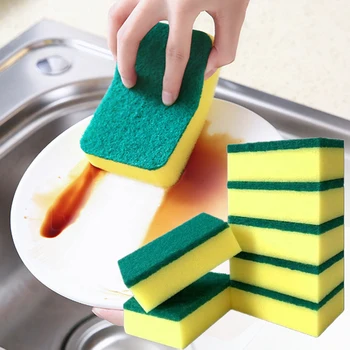 

Decontamination Double-sided Cleaning Dishwashing Sponge Kitchen Nano Clean Rub Pot Rust Focal Stains Sponge Removing Kit