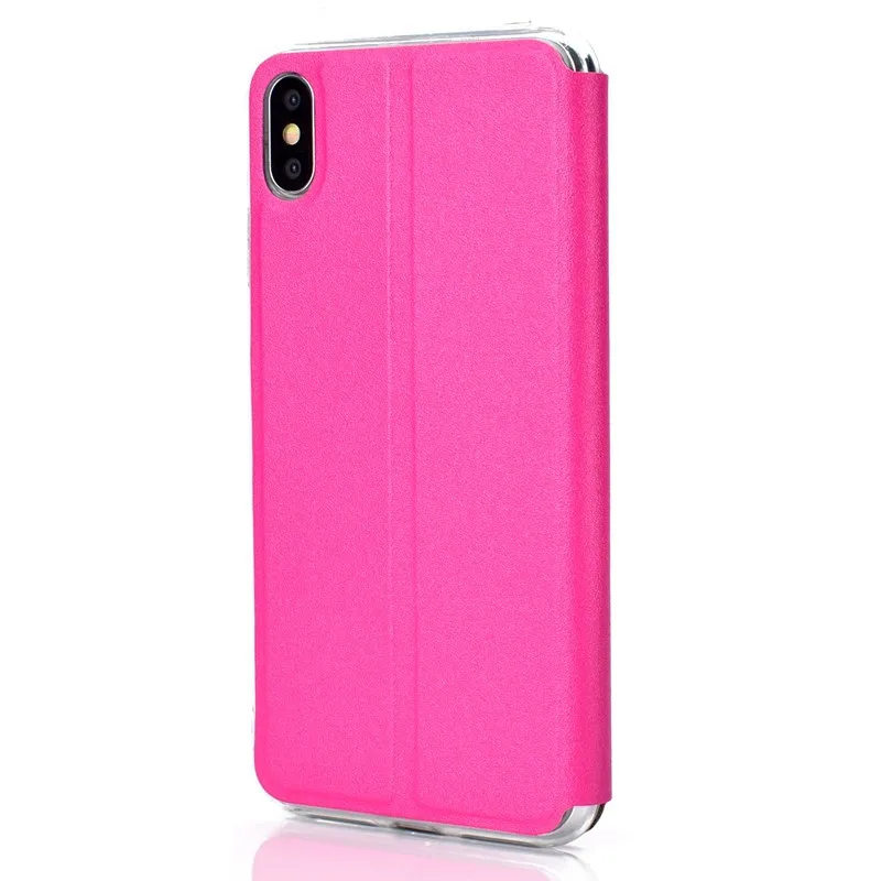 Чехол с окошком для iPhone X, XR, XS, 11Pro, Max, 8, 7, 6, 6S Plus, 5, 5S, 4, 11, откидная матовая кожаная задняя крышка, скользящая, для ответа на звонки