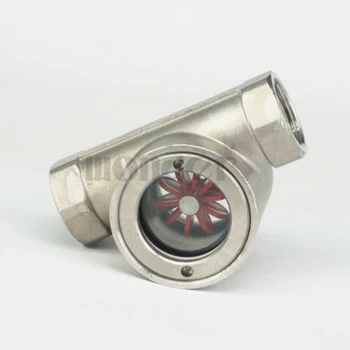 

SS304 Stainless Steel Female 3/4" BSP Window Sight Flow Indicator With Impeller