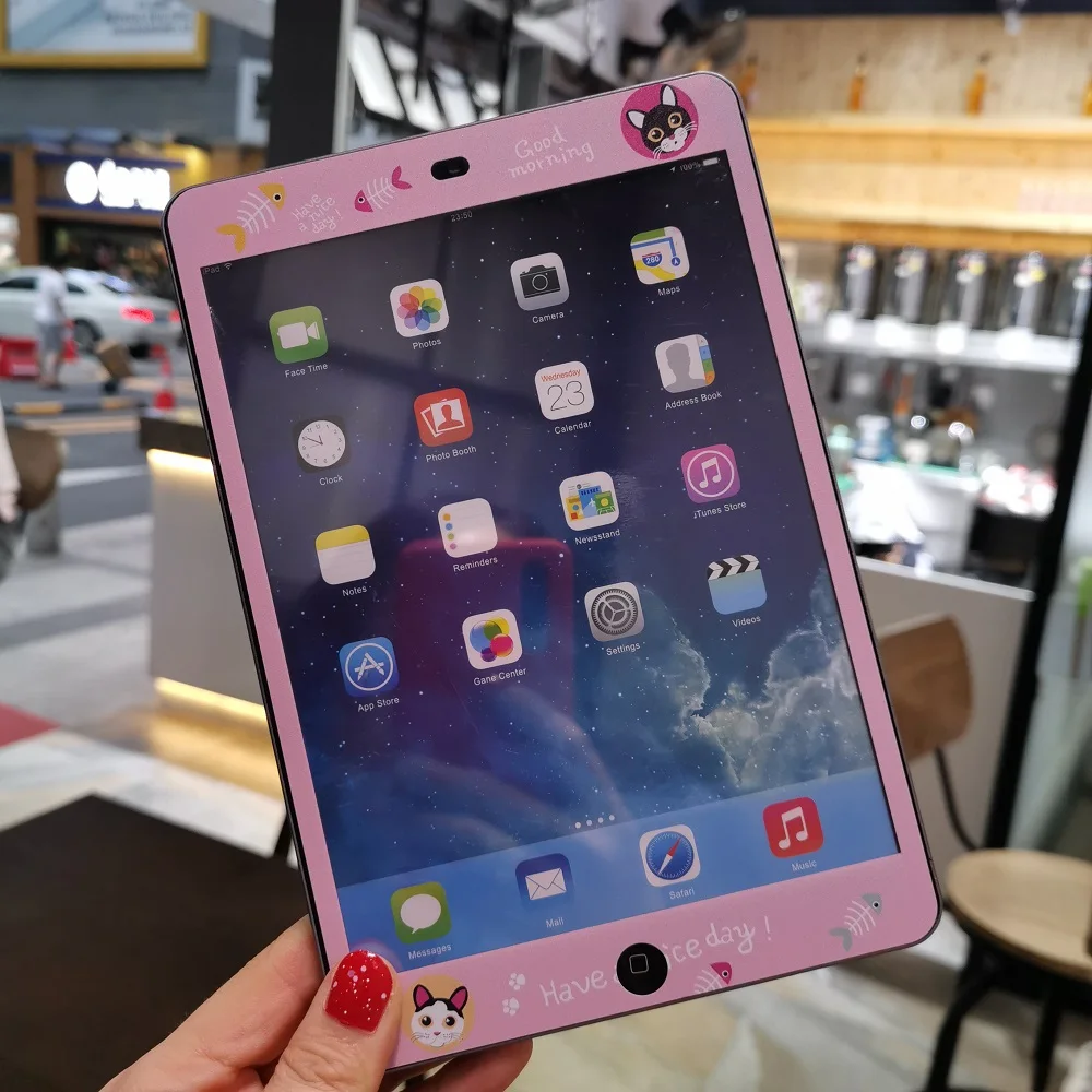 For Ipad 234 Мультяшная Милая Защитная пленка для планшета из закаленного стекла для нового Ipad 9,7 iPad 5 6 Air 1 Air 2 экран для Ipad 234 чехол+ ручка - Цвет: For Ipad 234