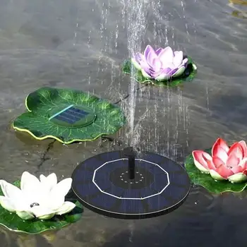 

Solar Water Fountain Pump Upgraded Submersible Durable with 6 Spray Head Portable Small Pond Pool Solar Fountain Panel Kit
